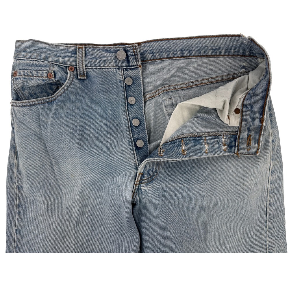 Vintage Levi's 501 XX Mens W34 L36 90s Light Wash Jeans Button‎ Fly Made in USA